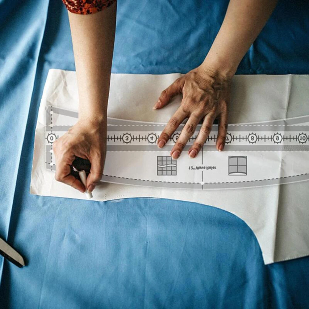 

High Quality Wave Quilt Ruler Curve Tool Acrylic Easy To Use Good Toughness Multi-function For Sewing Quilting