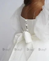 Robe d'anniversaire pour nouveau-né fille, blanche, pour fête de mariage, cérémonie de baptême, vêtements pour enfants de 3 ans 3