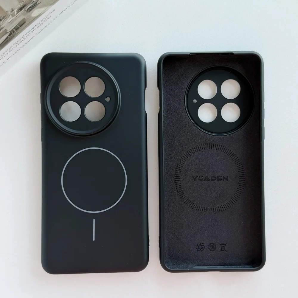 Premium Frosted Silicone Magnetic Phone Case with Wireless Charging Compatibility