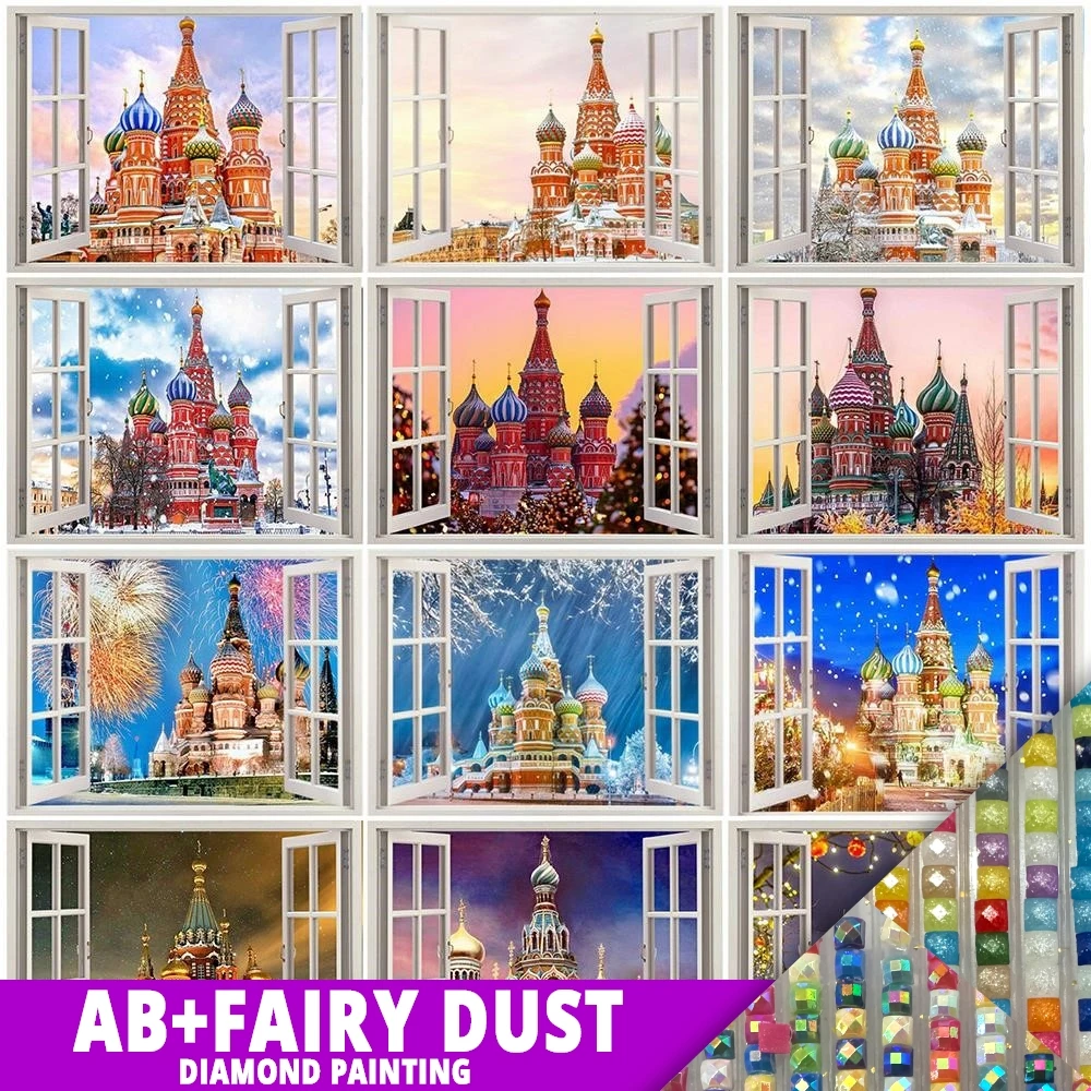 

AB, Сказочная пыль, алмазная живопись, 5D ландшафт, искусственная мозаика, рукоделие, DIY ремесла