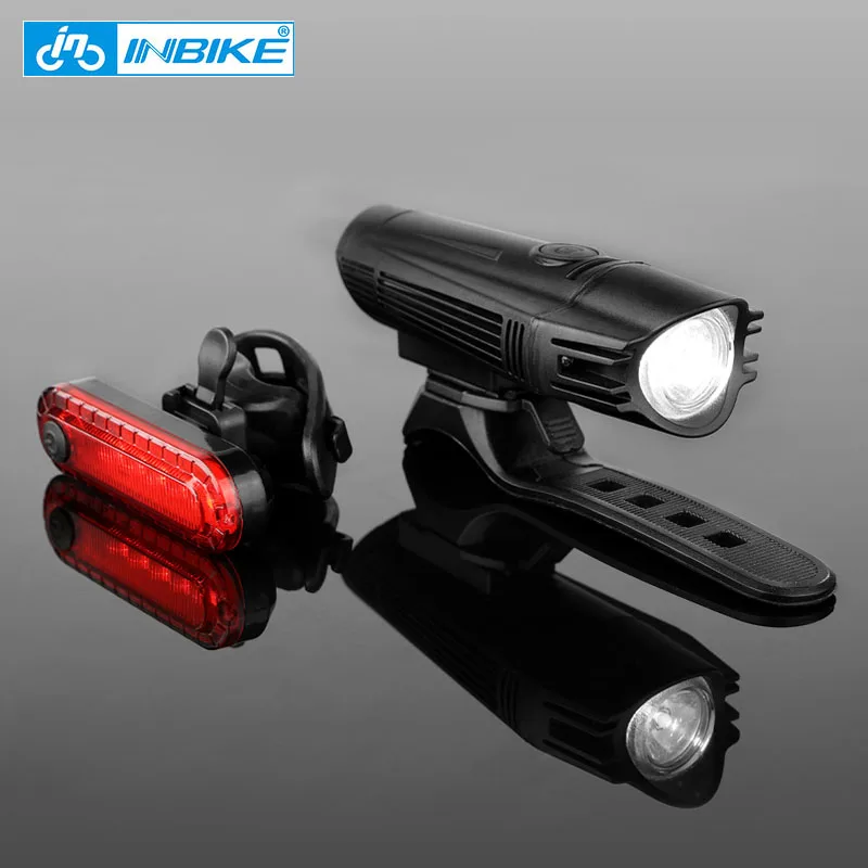 

INBIKE Bicycle Lights Ultra Bright Rechargeable Bike Front Headlight and Rear Back Taillight Road MTB Mountain Bike Accessories