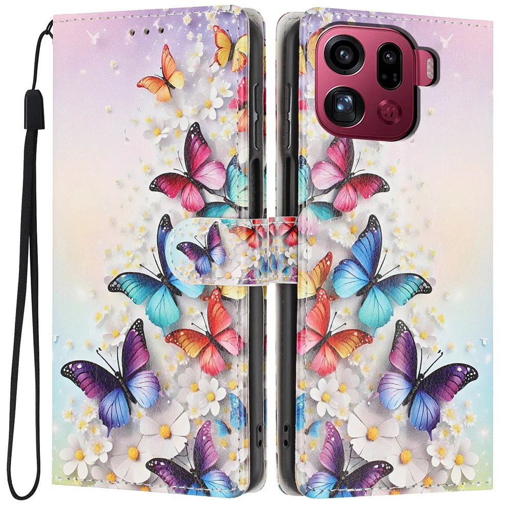Lovely Pattern Wallet Flip Case with Card Holder and Stand Feature
