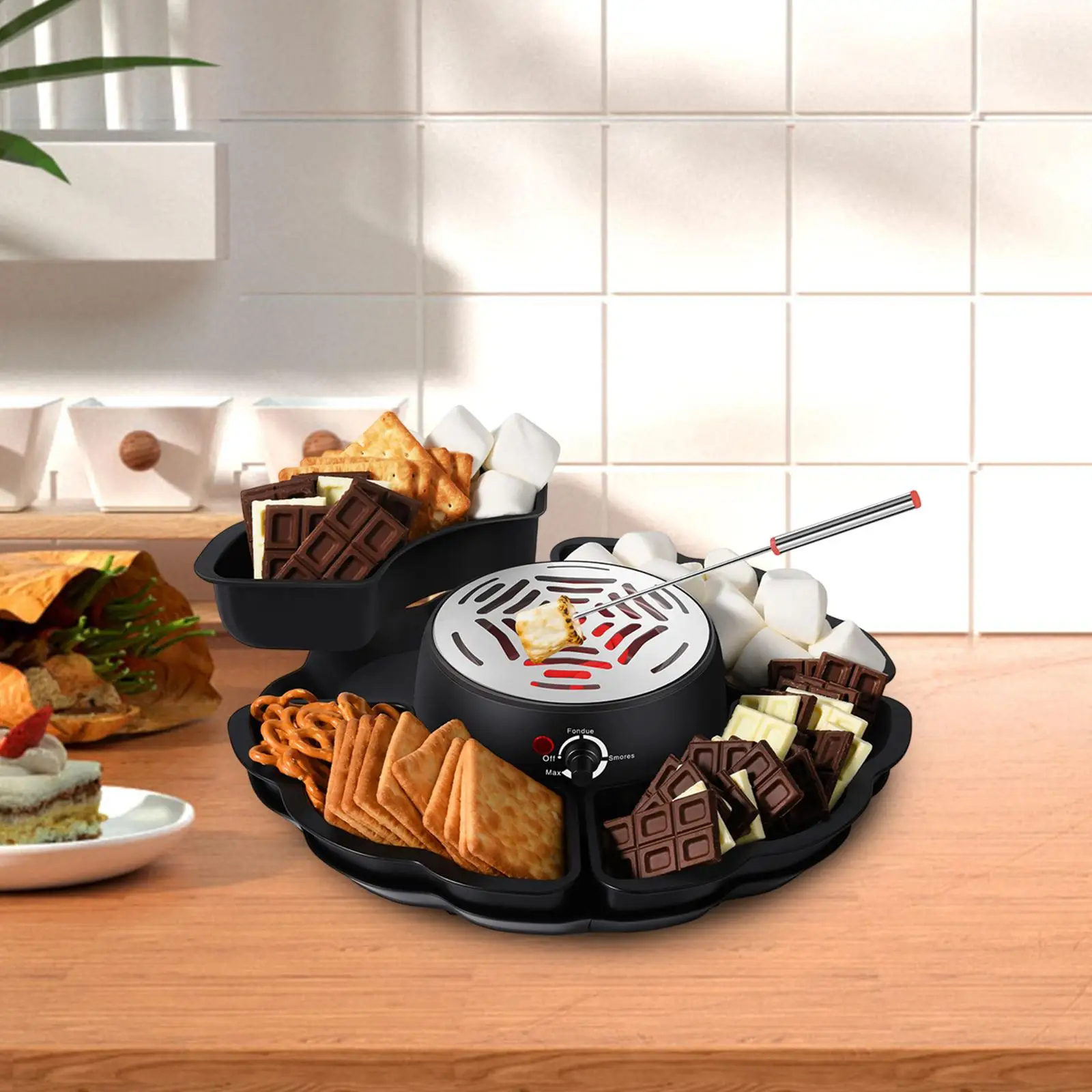 Candy Melt Fondue Pot and 1 Heated Bowl Chocolate Melting Pot for Kitchen Movie Night Supplies Holiday Gift Housewarming Gifts