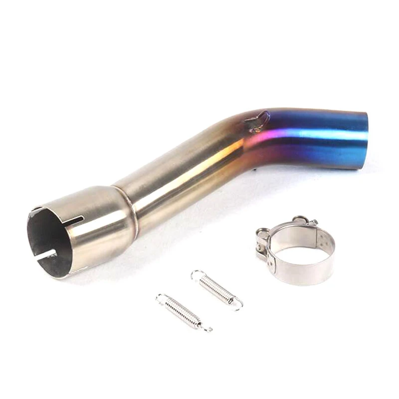 High-Performance Motorcycle Exhaust Slip-On Muffler with Mid Link Pipe