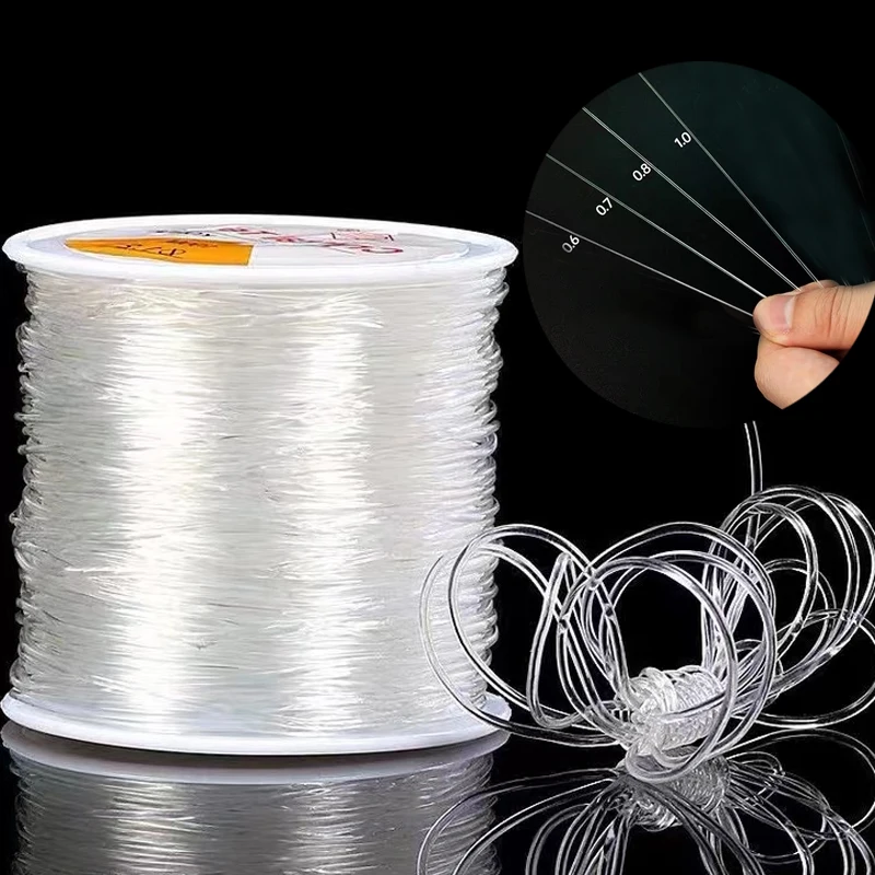 5~100m Clear Invisible Craft Nylon Thread 0.2~1mm Monofilament Fishing Line  Bead String Cord for Gemstone Jewelry - AliExpress