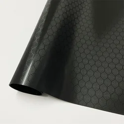 Cosmic Hex Black Forged Carbon Fiber Vinyl Wrap for Vehicle and Motorcycle Surfaces (Hex Carbon)