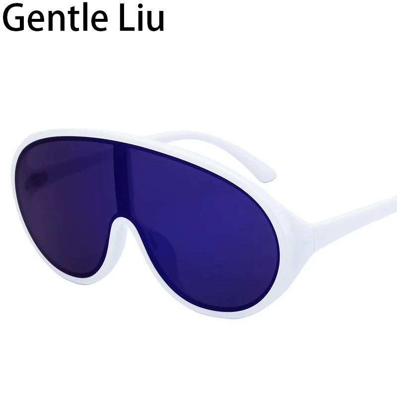 

Oversized Square One-piece Shield Sunglasses Women 2024 Luxury Brand Wrap Around Sun Glasses For Men Punk Goggle Eyewear Shades