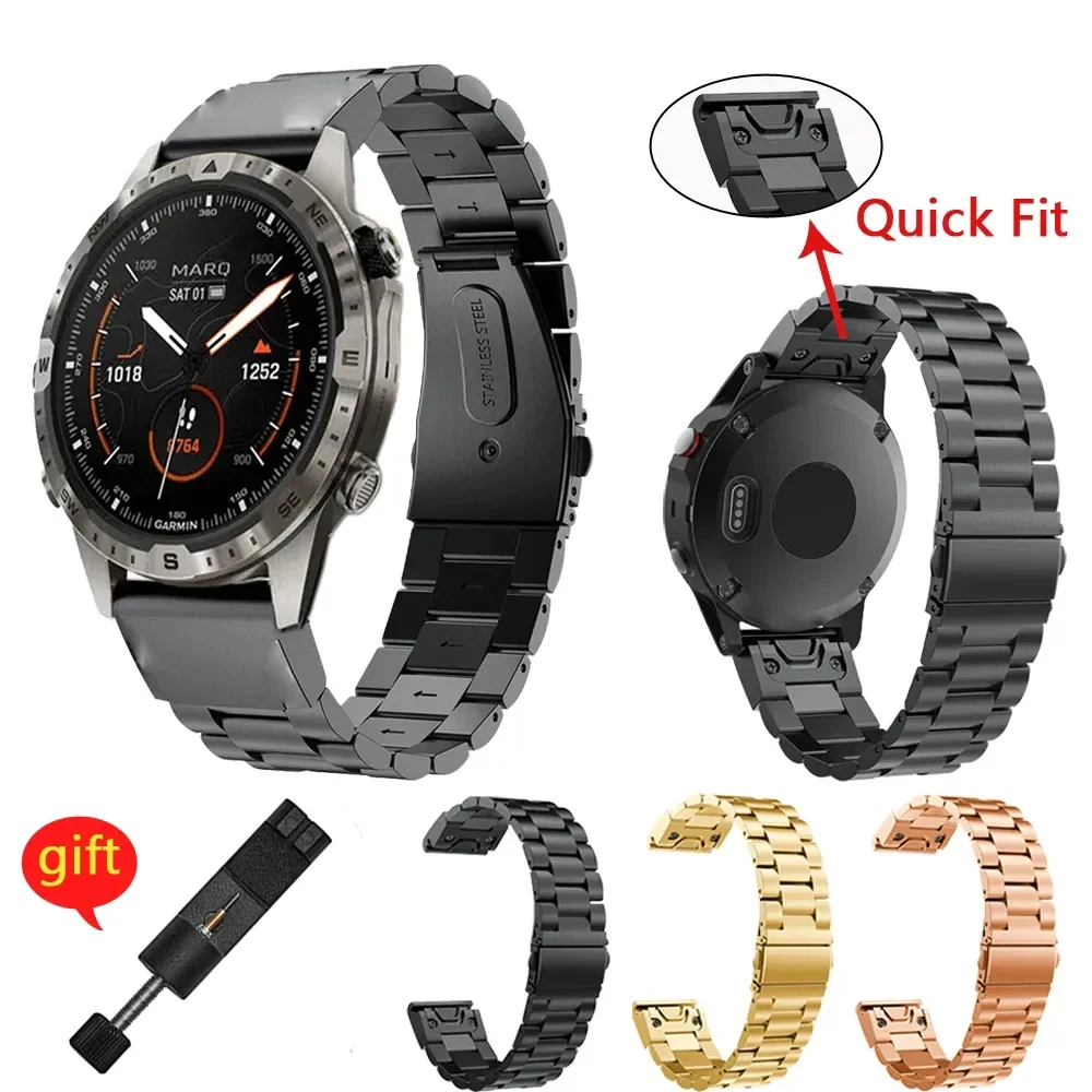 Premium Stainless Steel Metal Watchband Strap - Elegant and Durable Design