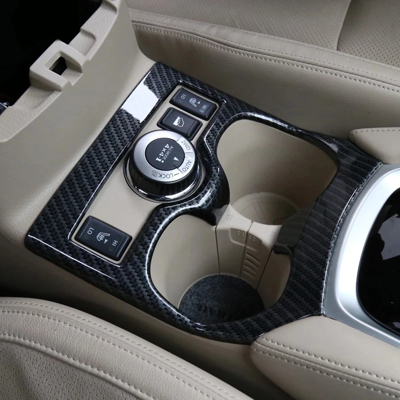 

2014-2018 для NISSAN X-Trail XTrail T32 Rogue Автомобильная крышка держателя стакана для воды ABS углеродное волокно автомобильные аксессуары для интерьера