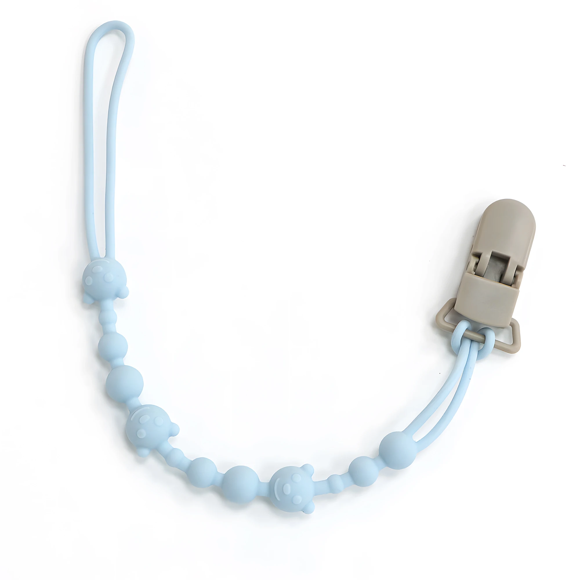 진정 젖꼭지 안티 체인 아기 유모차 Teether 안티 손실 체인 아기 실리콘 젖꼭지 클립 장난감 물린 접착제 매는 밧줄