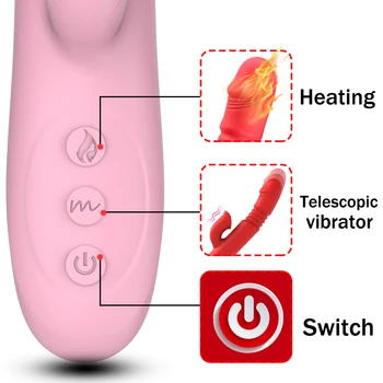 3 In 1 Dildo Rabbit Vibrator 10 Speeds G Spot Clitoris Stimulator Anal Clit Vibrator Sex Toys for Women Couples 5