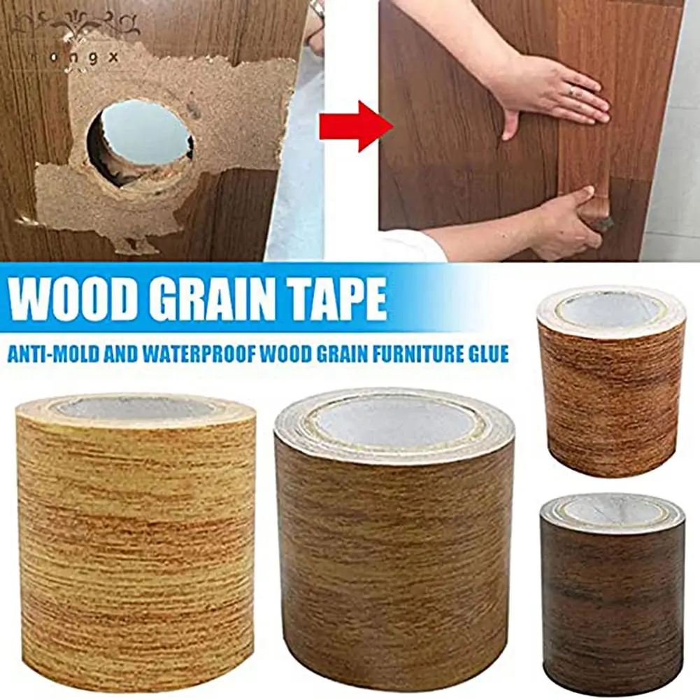 1 Roll Wood Grain Tape Helpful Imitation Woodgrain Floor Repair Tape