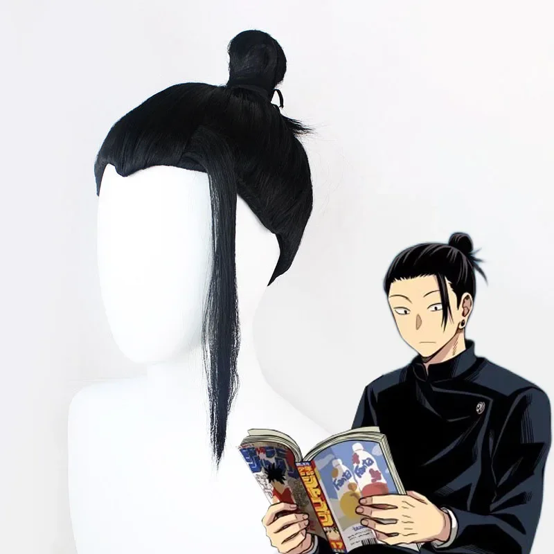 

Geto Suguru Wig Jujutsu Kaisen Geto Suguru Cosplay Wig Anime Black Wig Halloween Costume Props Accessories