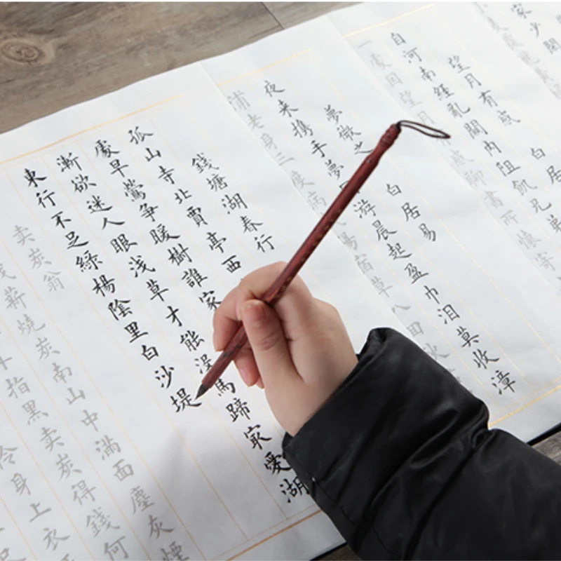 Chinese Traditional Poem Calligraphie Copybook Small Regular Script Calligraphy Brush Copybook Practice Ripe Xuan Paper Copybook