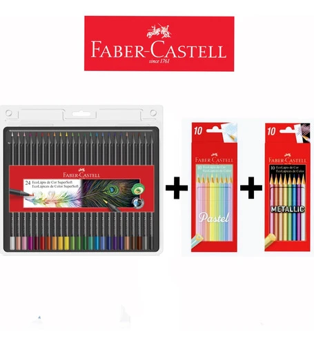 24 Lapices de Colores SuperSoft Faber-Castell