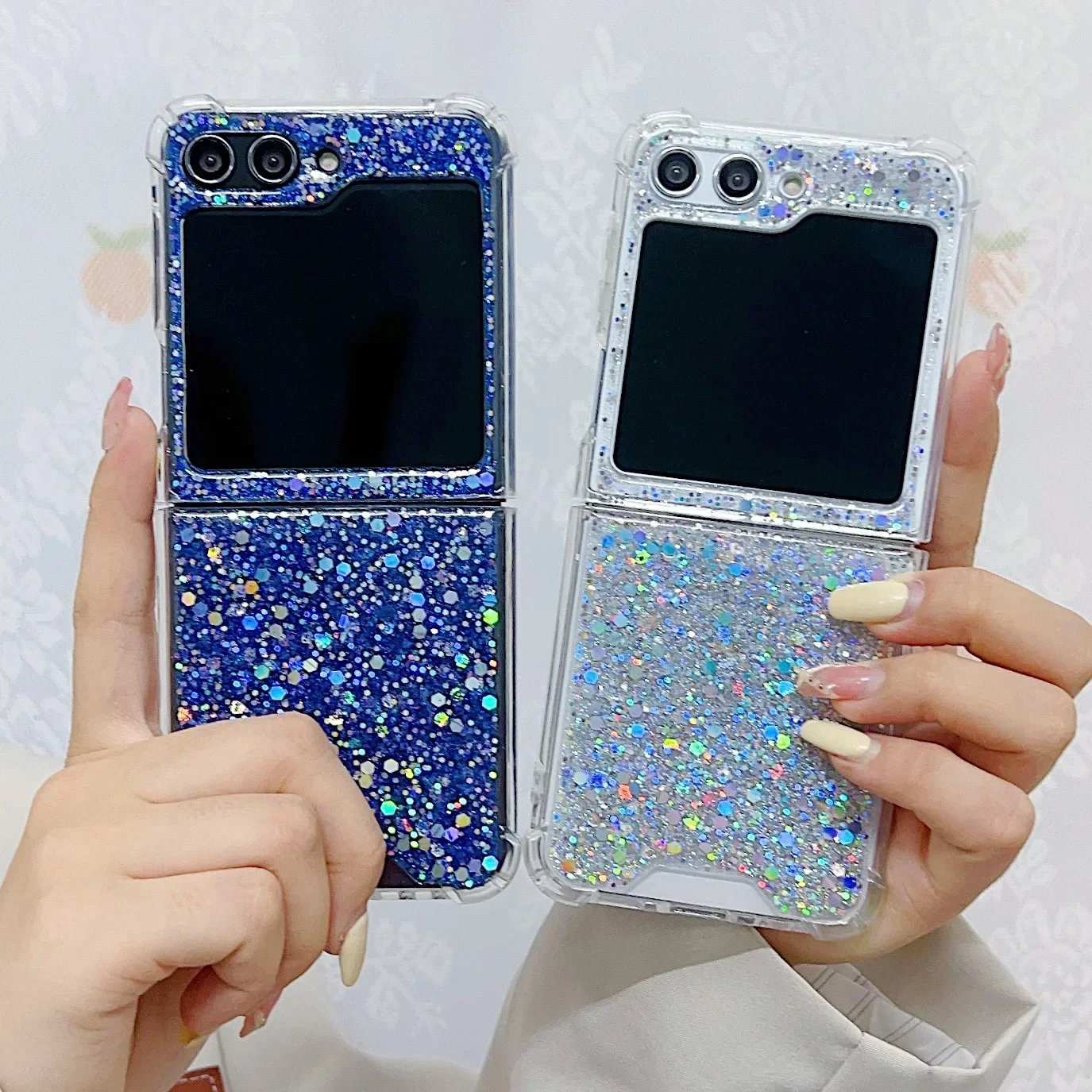Colorful Transparent Glitter Shockproof Silicone Case with Four-Corner Protection