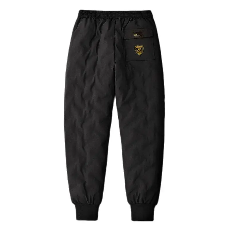 Gamakatsu Fishing Pants for Men Warm Thick Waterproof Down Pants Elastic Waist White Goose Feather Lightweight New Winter
