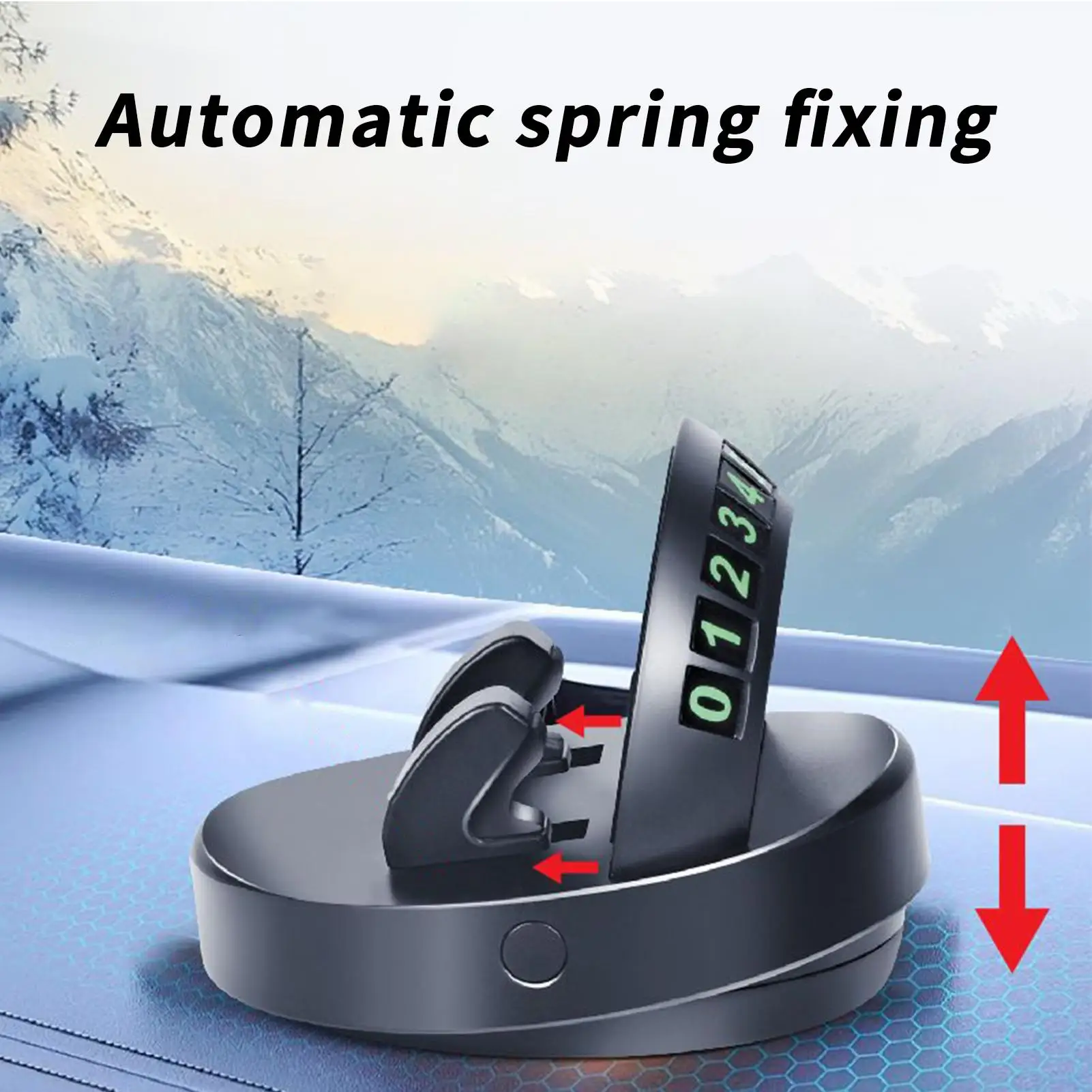 Car Phone Stand Auto Dashboard Mobile Phone Mount Smartphone Automotive Organizer with Parking Number Plate mobile phone holder