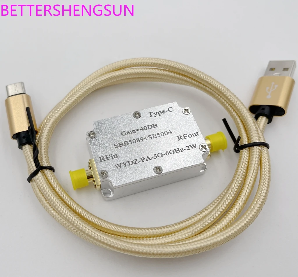 

Microwave one-way power amplifier SBB5089+SE5004 5.8GHz 2W 33dBm RF power amplifier