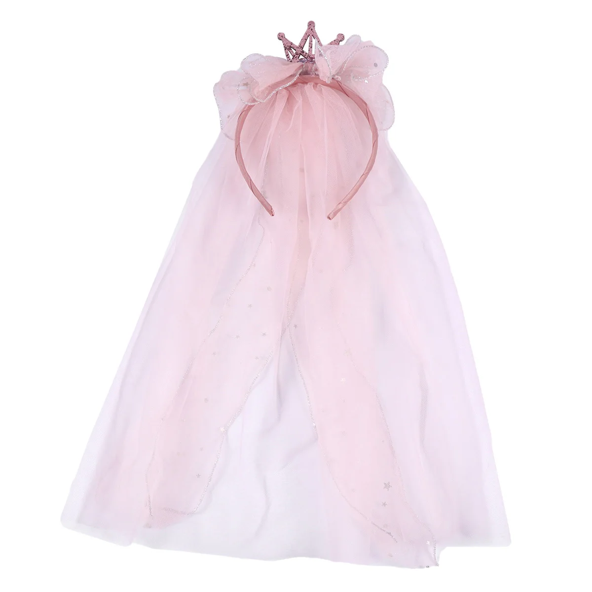 

Детский обруч для волос, вечерняя вуаль, корона, головной убор для девочек на день рождения, свадьба