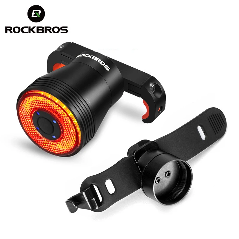 Feu Arrière De Vélo Magnétique Et Intelligent ROCKBROS – Détecteur De Freinage Et De Vibration – Rechargeable USB