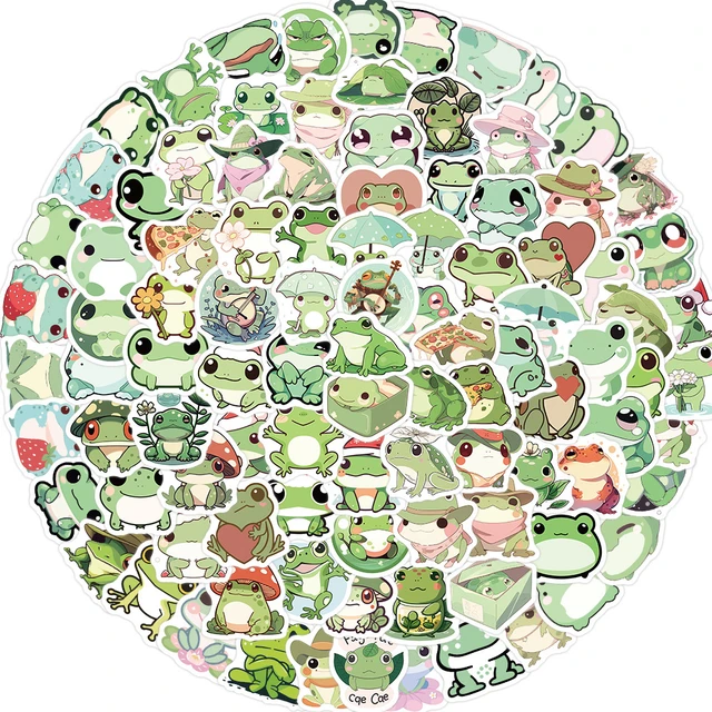 10/30/50/100pcs Cute Animal Frog Cartoon Stickers Decals Skateboard Laptop  Notebook Phone Suitcase Decoration Sticker Kids Toy - AliExpress