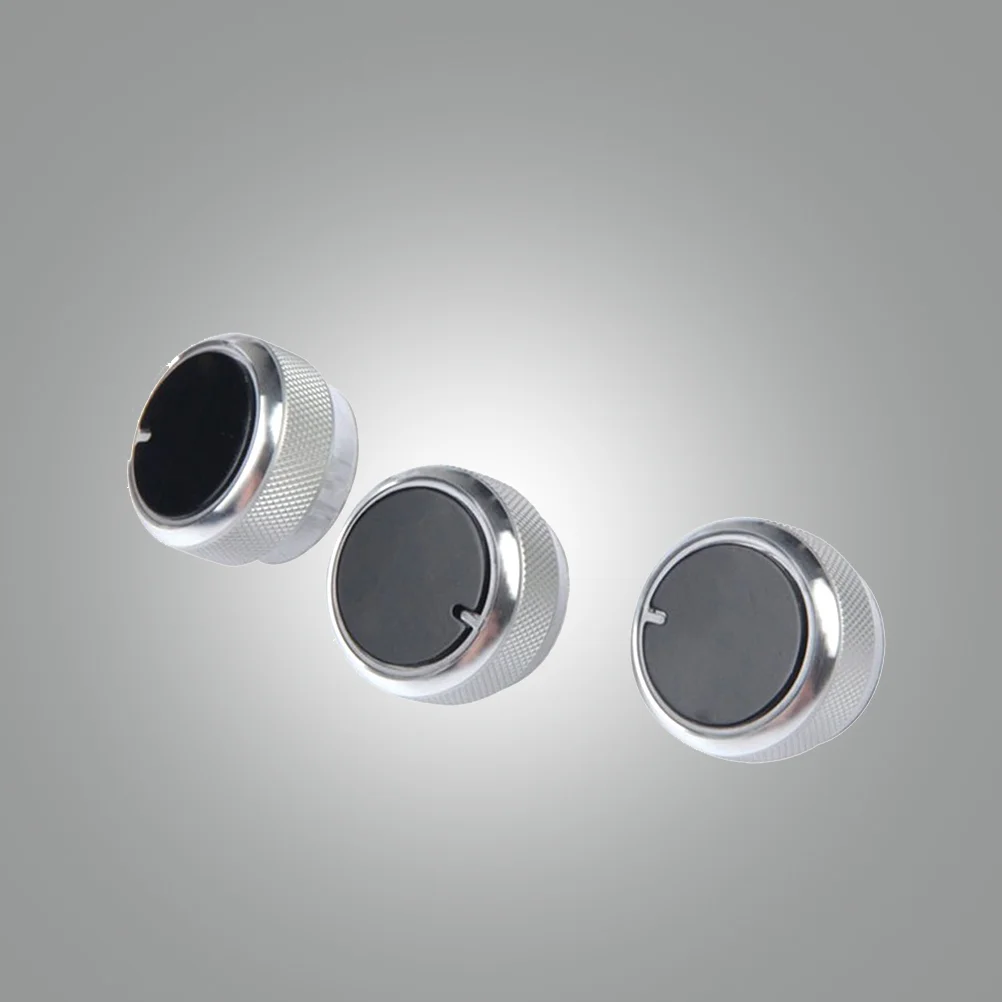 

3Pcs Air Conditioning Control AC Knob Fit for Focus 2 3 Car (Silver)