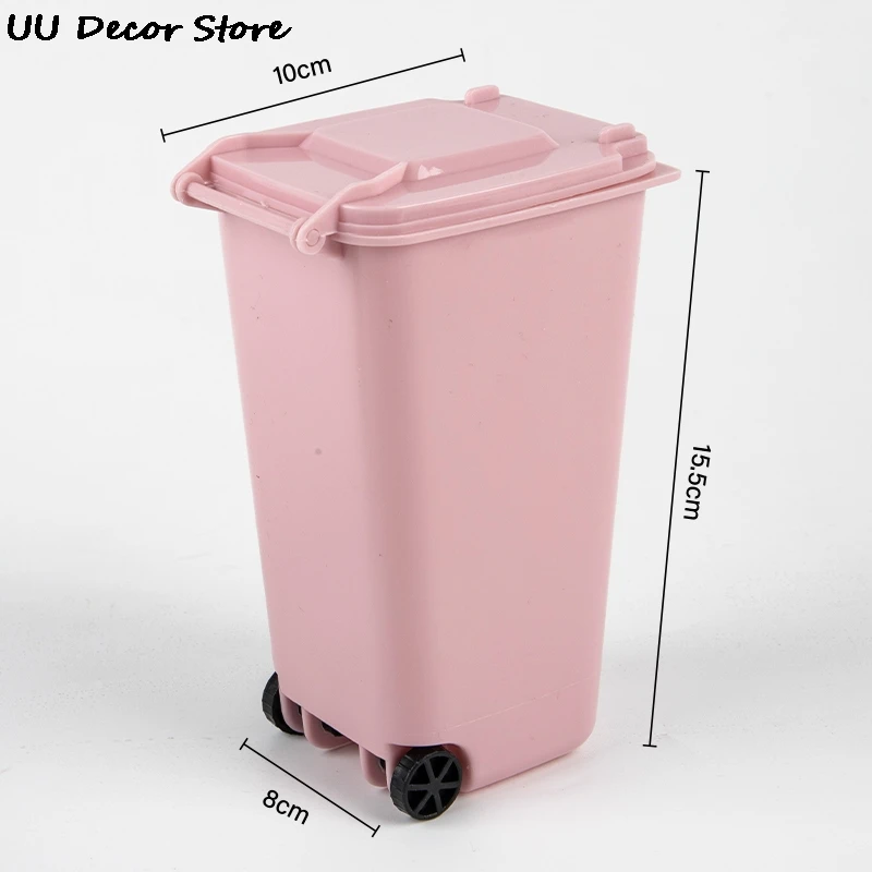 Petite Poubelle De Salle De Bain,Petite Poubelle De Bureau,2 L Portable Avec 2 Rouleaux De Sacs