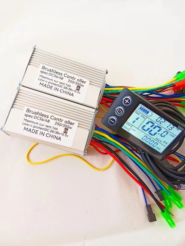 Dual Drive 36V/48V 250W/350W Bldc Electric Scooter Controller E-Bike Brushless Speed Driver E S866 Display Un Set