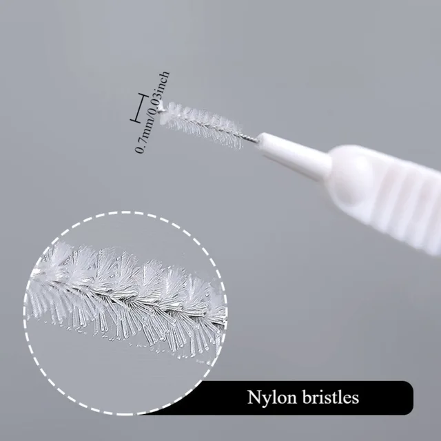 Brosse de nettoyage de douche, salle de bains, Micro brosse en Nylon, buse Anti-colmatage, outils de nettoyage, déclencheur de congestion Micro poreux, 10 pièces 4