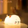 Night Light Cute Animal Panda Rabbit Duck Lovely Silicone Lamp Cloud Star Christmas Gift for Kids USB Recharge Warm Soft Light 3
