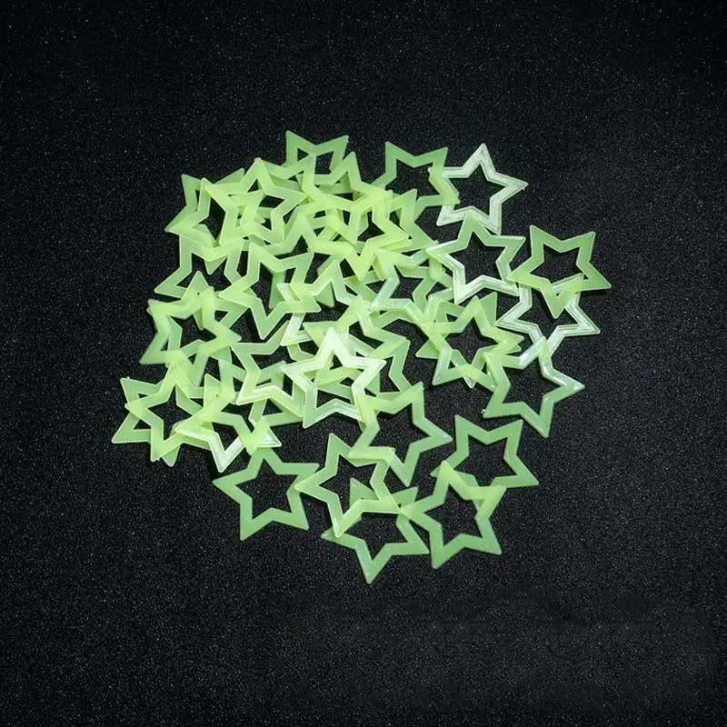 Wall Stickers 3D Hollow Star Energy Storage Fluorescent Glow In The dark Luminous On Wall Stickers For Kids Room living Room Decal