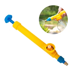 High Pressure Manual Air Pump Adjustable Spray Nozzle for Gardening and Agriculture (Yellow)