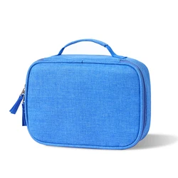 Colored Pencil Storage Case, 72-Slot Large Capacity, Black and Red (72 Holes Blue)