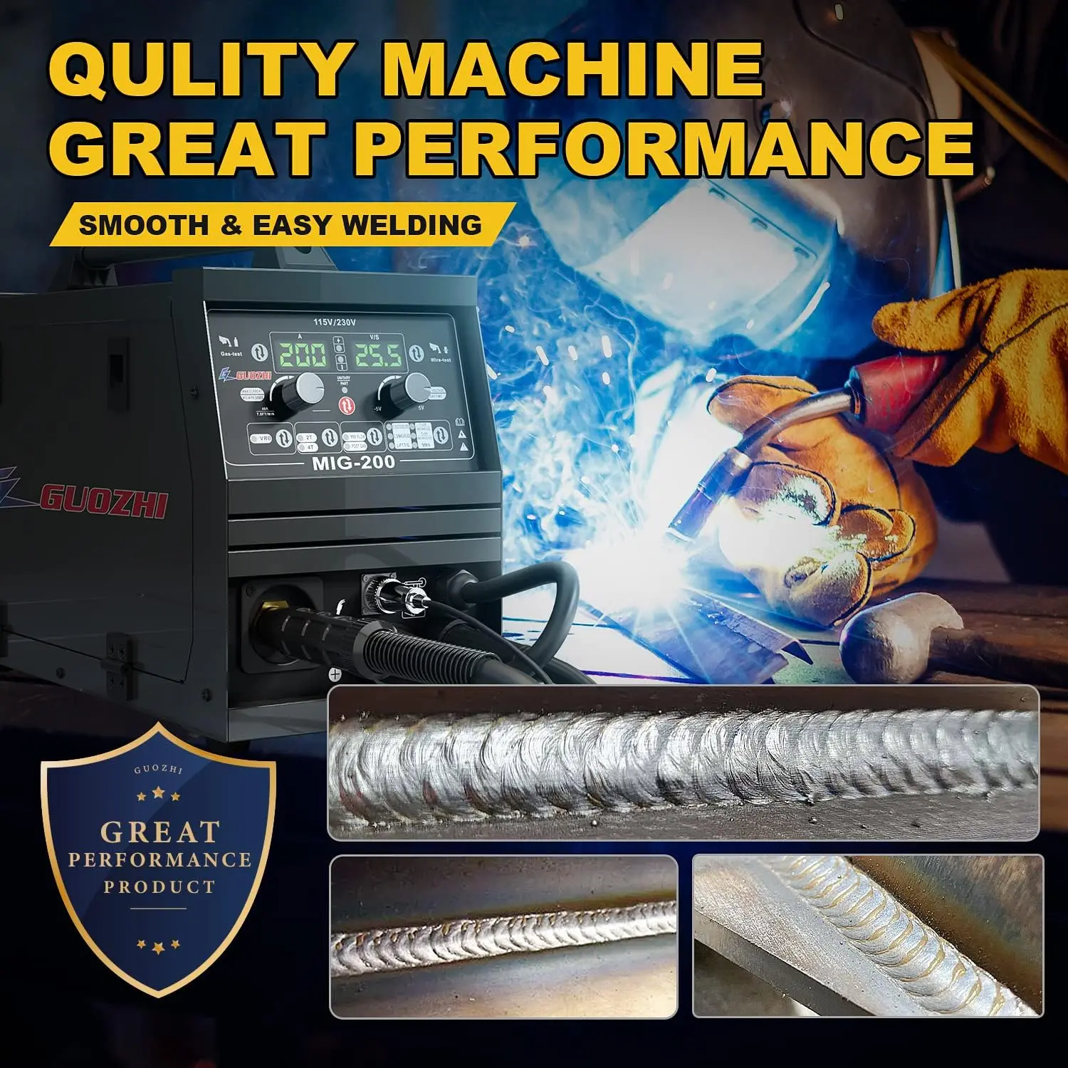 6 in 1 Stick Welder/Gas MIG/Gasless Flux Core MIG/Lift TIG/Spot welding/Spool Gun Multi-Process 5