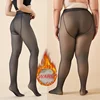 Large Size Women's Warm Tights For Winter Elastic High Waisted Fleece Insulated Leggings Thermal Stockings Woman Sexy Pantyhose 1