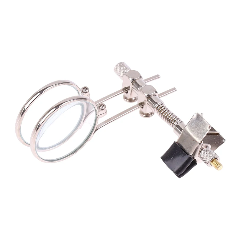 Magnifying Glass 1Pc 25mm Double Lenses Stainless Steel Clip