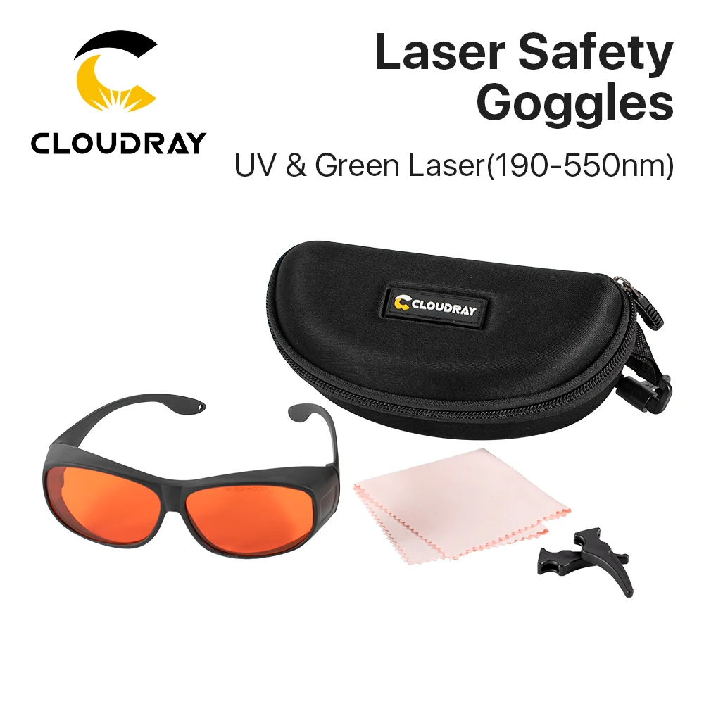 Cloudray OD6+ 355nm 532nm UV Laser Safety Goggles 190-550nm Protective Glasses Shield Protection Eyewear for UV Laser Machine
