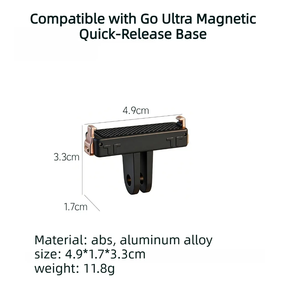 Adattatore Magnetico in Lega per Action Camera con Base a Sgancio Rapido - immagine 5