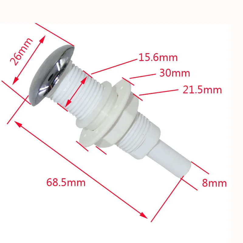Massage bathtub spa Air bubble 8mm Pipe interfac jet with Chrome plating air blower nozzle 60-05 air jet massage bathtub air jet
