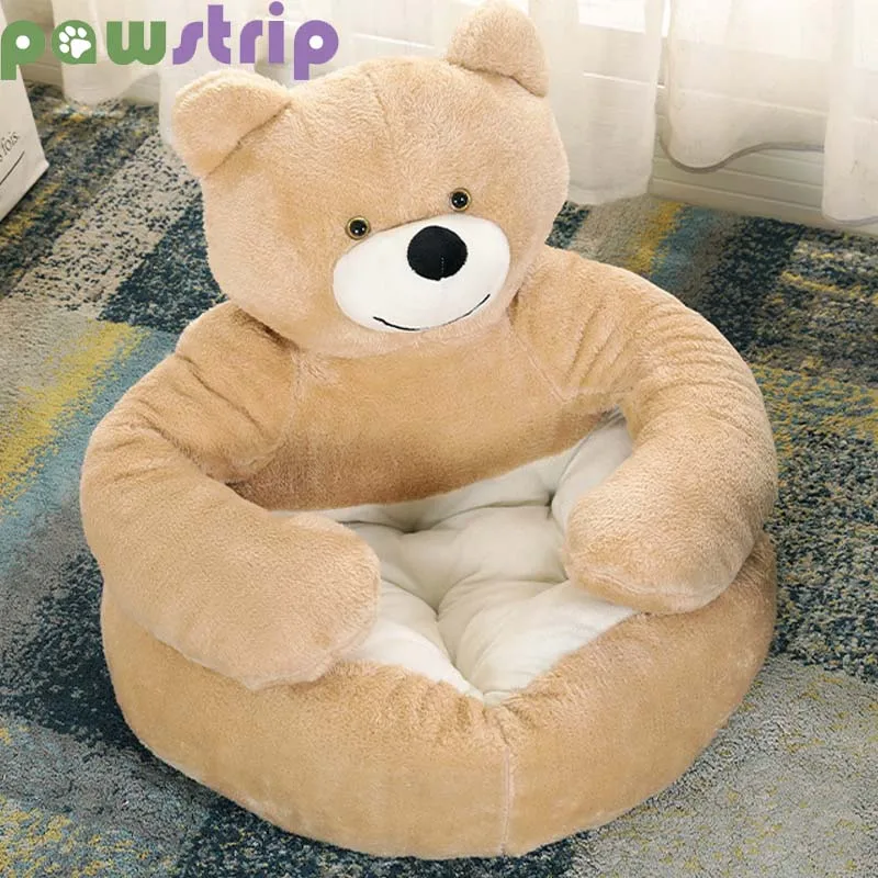 WinterWarmDogBedSoftCozyCuteBearHugPetSleepingMatforSmall