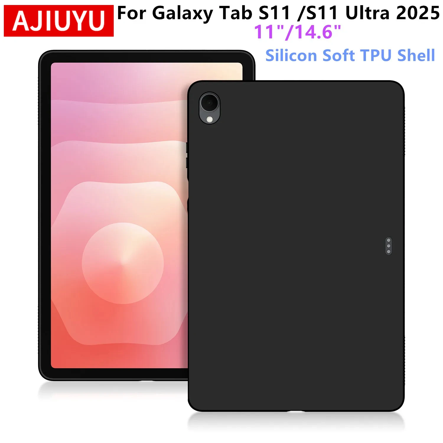 Premium Soft TPU Tablet Case - Sleek Protective Back Cover for 11-Inch and 14.6-Inch Tablets