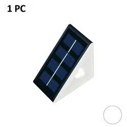 Solar-Powered Triangle Step Lights - Warm White & RGB, IP67 Waterproof (White)