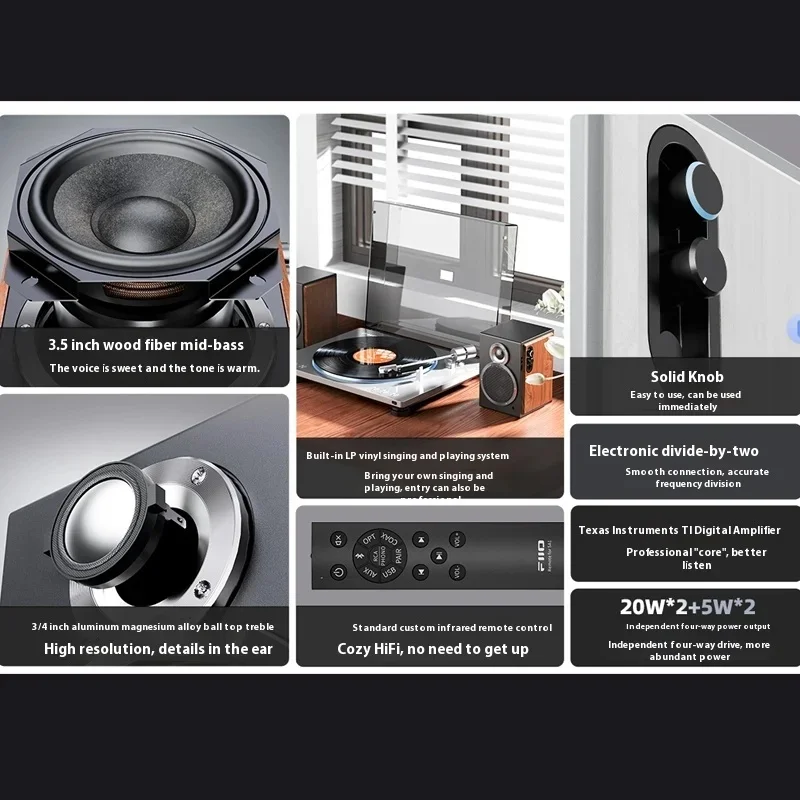 FiiO SA1 HiFI desktop active speaker 31 segment high-precision lossless PEQ support LDAC high-definition Bluetooth APP