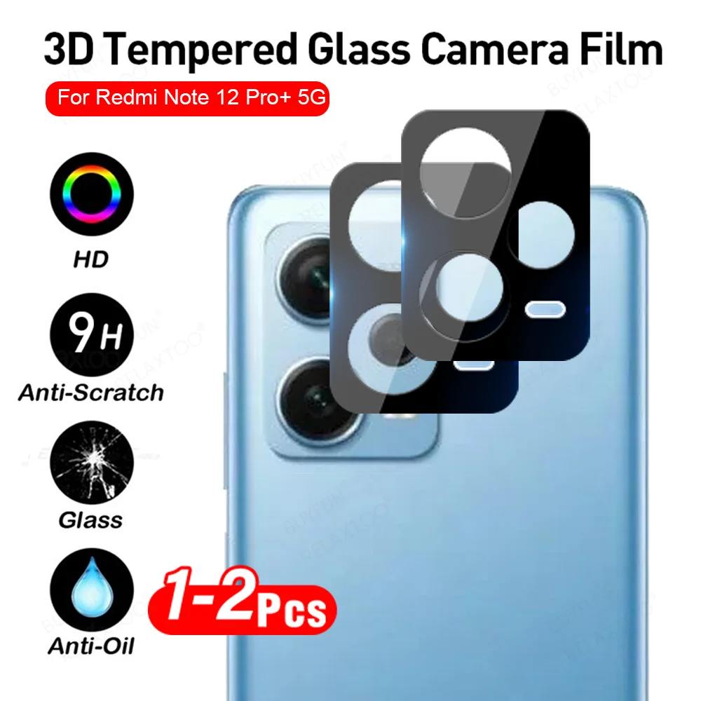

3D защитный чехол для объектива 1-2 шт. для Xiaomi Redmi Note 12 Pro + искусственная кожа 3 шт. Защитная стеклянная пленка для камеры Redmy Note12Pro Plus Speed Note12 4G