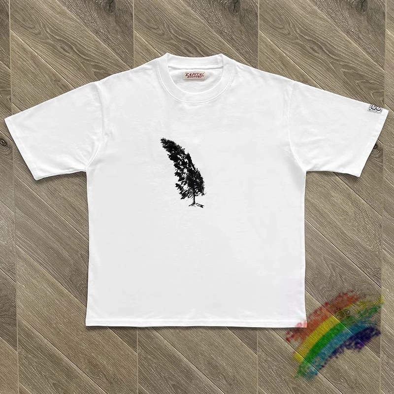 

2023ss kapital Kountry T Shirt Men Women 1:1 Top Quality Big Tree Print T-Shirt Summer Style Top Tees