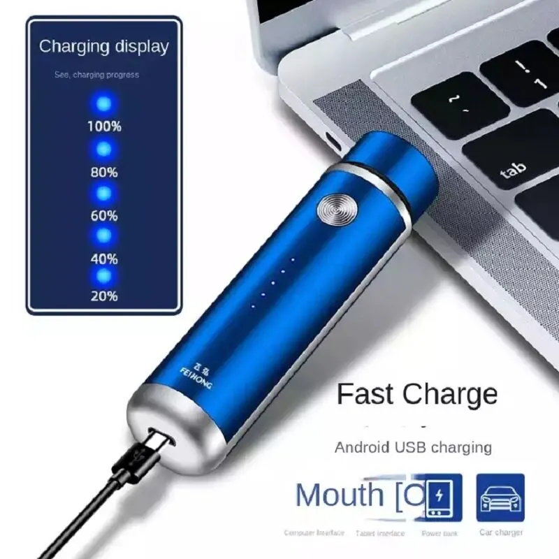 Mini Electric Shaver for Men Portable Electric Razor Beard Knife USB Charging Mens Shavers Face Body Razor