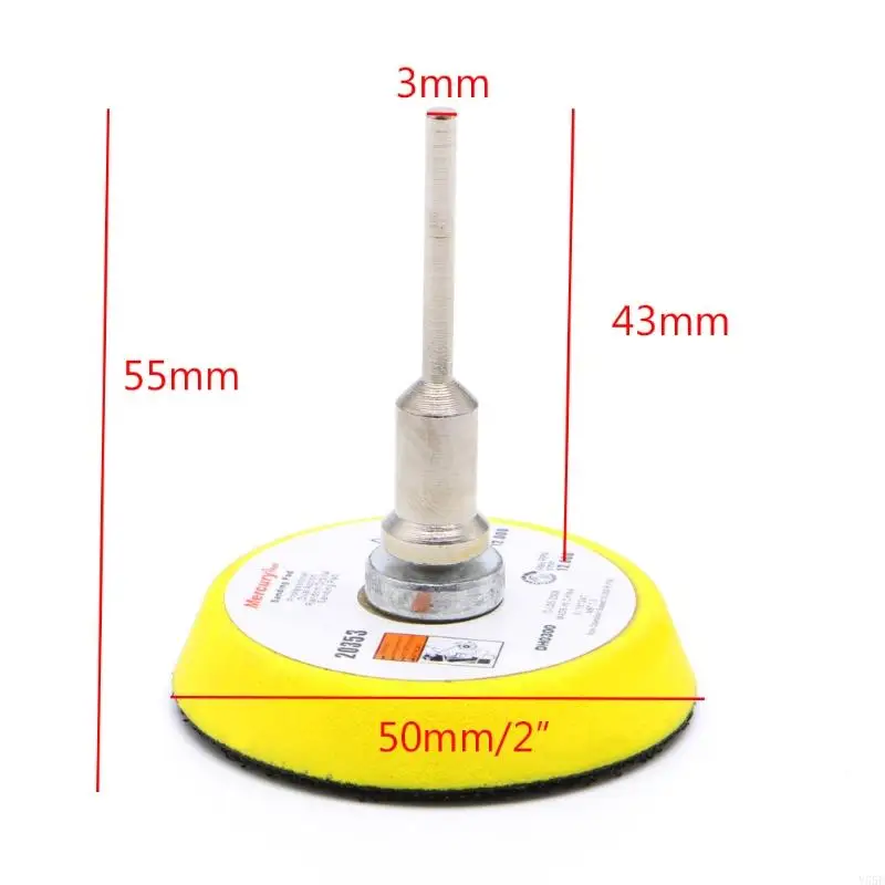 Y55E 2" Mix Grit Sander Disc 3mm Shank Sanding Polish Polishing Pad Backer Plate Hot