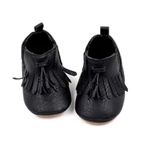 Pudcoco Newborn Baby Girl Ankle Boots Tassels PU Winter Boots Warm Baby Walking Shoes for Toddler Infant 0-18M 2