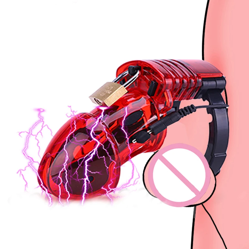 Electro Sex Toys Electric Penis Ring E-stim Toys for Men BDSM Electro Shocker Shock Chastity Cock Cage